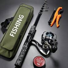 SEACHASER Ultralight Telescopic Fishing Rod And Reel Combo, Portable Lure Fishing Kit With Carry Bag For Freshwater Fishing,Panfish Rod,Trout Rod - Multicolor - View 2
