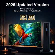 1PC Digital TV Antenna Amplified Long Range 4K HD Reception Indoor Outdoor HDTV Antenna With Signal Booster Black Design 18AWG Coaxial Cable For Smart TV Home Apartment RV Camping,4K TV Antenna, Smart TV Accessories, Free Local Channels - Super AI Pro Max - View 6