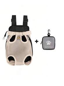 Breathable Mesh Pet Backpack With Detachable Storage Bag, Hands-Free Dog Harness Pet Carrier, Leg-Out Portable Travel Bag For Walking, Hiking And Commuting, Suitable For Small To Medium Cats And Puppies - Multicolor - View 37