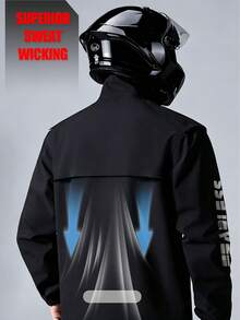 Outdoor Waterproof Jacket Set, Including Jacket, Rain Pants, Shoe Cover And Storage Bag, Windproof And Reflective Full Coverage Outdoor Rain Gear, Suitable For Cycling, Hiking, Motorcycle, Fishing - Black XXL - View 8