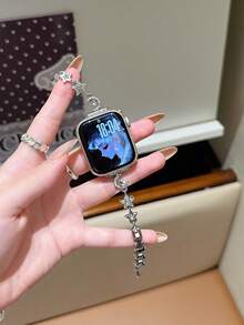 Popular Moon Metal Chain Watch Band Series 11/8/7/6/10 40mm 41mm 38mm 42mm 44mm 45mm 46mm - Multicolor - View 2