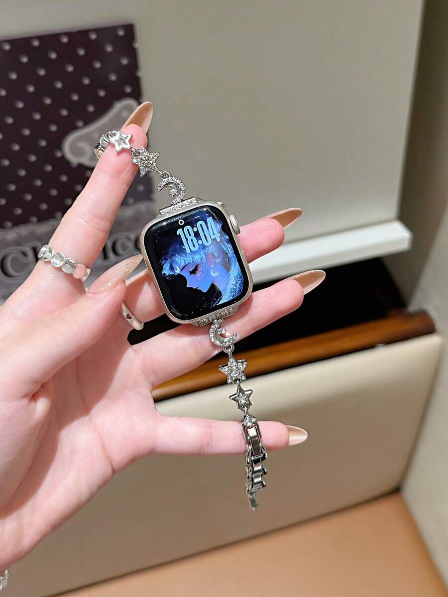 Popular Moon Metal Chain Watch Band Series 11/8/7/6/10 40mm 41mm 38mm 42mm 44mm 45mm 46mm