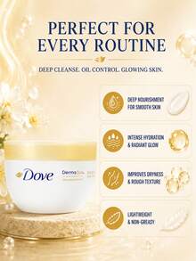 Dove Nourishing Brightening Body Lotion, 300ml Full Size/50ml Sample, Deeply Moisturizing, Radiating Skin Glow, Super Hydrating, Long-Lasting Fragrance, Suitable For Normal Skin - Dove Nourishing & Brightening Body Lotion - View 10