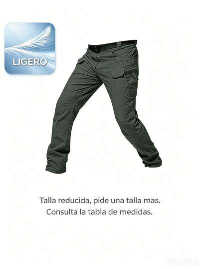 ALPHA CAMP Men's Lightweight Multi-Pocket Outdoor Sports Long Pants Suitable For Hiking/Camping/Working