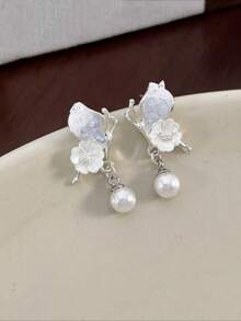 1 Pasang Anting-Anting Modis, Cantik dan Manis, Cocok untuk Wanita Saat Beraktivitas Sehari-hari - Biru - View 4