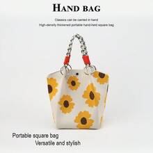 1pc Floral Large Capacity Lightweight Handbag, Suitable For Commuting, School, Travel, Portable Matching With Clothes, All Seasons - Multicolor - View 12