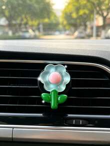 3pcs Cute Crystal Flower Car Air Vent Clip Aromatherapy Clip Decorative Ornament Women's Car Accessories - A - View 8