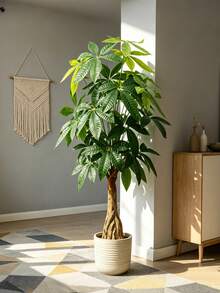 Kmitang 65-95cm Large Artificial Palm Tree Fake Monstera Plants Green Money Tree Leafs Plastic Fortune Tree Tropical Tall Plants For Home Restaurant Kitchen Party Outdoor Decor - Multicolor - View 1