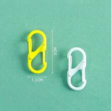 10pcs S-Shaped Mini Spring Carabiner, Lightweight & Durable, Smooth Dual-Directional Snap Opening, Suitable For Backpacks, Keys, Small Items, Outdoor Travel, Daily Storage, DIY Craft Accessories, Multi-Color Options, Versatile & Practical - Multicolor - View 5
