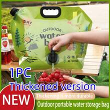 1PC-New Portable Water Bag With Thickened Design, Made Of Soft Plastic, Large Capacity And Available In Multiple Styles. Foldable And Handheld For Outdoor Use, Ideal For Camping, Hiking And Travel Storage. - Multicolor - View 17