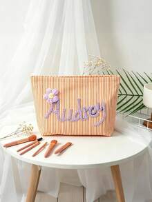 Custom Photo Linen Tote Bag & Makeup Bag Set, Large Capacity Portable Shopping Bag. Perfect For Daily Commute, Travel, Beach And Outdoor Use. - Multicolor - View 7