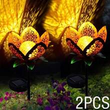 2pcs/Set Solar Powered Tulip Shaped LED Lawn Lights, IP44 Waterproof Outdoor Decorative Lighting, Yard, Garden Ornament, Holiday Atmosphere Lighting, Perfect Gift For Mom, Friends And Family - Tulip Flower Pick - View 11
