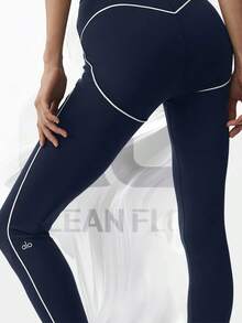 Airbrush High-Waist 7/8 Heart Throb Legging - 海軍藍/白色 - 查看 3