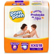 Fraldas Pom Pom Protek Proteção De Mãe P Ao Xxg Jumbo Barata - Multicolorido - Visão 6