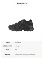 Salomon Xt Whisper Series Unisex Sports Shoes 477620 - Black 477620 - View 7