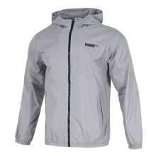 PUMA Men's Breathable, Durable, Windproof Woven Hooded Jacket, Grey - Grey - View 5