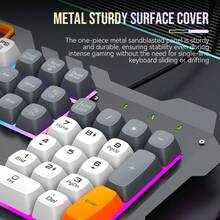 RAIKU Metal Gaming Keyboard And Mouse Set, Universal Wired Keyboard For PC, 104-Key Layout RGB Backlit Keyboard, 6D Mouse, Gaming Keyboard And Mouse Set For PC - View 5