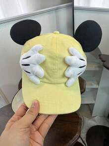 Disney, 1pc Cute Mickey & Minnie Ears Baseball Cap, Adjustable Outdoor Cartoon Casual Hat, Designed With Mickey Hand Details And Ear Decorations, With Its Adorable Cartoon Style, It's Perfect For Theme Park Visits, Outdoor Sports, Daily Wear, Travel, Parties And Holiday Occasions. Unisex Design - An Ideal Gift For Friends And Family! (Men's Baseball Cap, Women's Baseball Cap, Summer Sun Hat) - Red - View 15