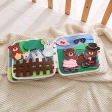 Bee Cloth Book - Colorful Design, Built-In Rich Gameplay & Interesting Animal Illustrations, Cultivate Baby's Manual Ability, Helpful For Baby's Cognitive Development, Tear-Resistant Felt Book, Toy Early Education 3D Quiet Book For Baby - Multicolor - View 3