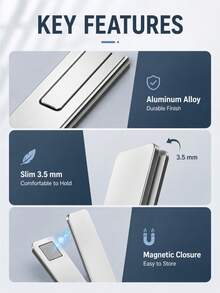 1 buah/2 buah Dudukan Ponsel Lipat Mini Paduan Aluminium, Dudukan Ponsel Meja Portabel, Dudukan Penyangga Sudut yang Dapat Diatur, Aksesori Dudukan Smartphone Ringkas untuk Perjalanan dan Kantor - MultiWarna - View 3