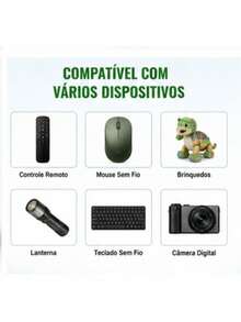 Kit 2 Pilhas AA Carregamento USB Direto 2000mWh 1.5V Uso Domestico - kit 2 pilhas - Visão 5