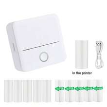 Mini Printer, Portable Inkless Printer With 10 Rolls Thermal Paper, Small Pocket Printer For Pictures, Photos, Journals, DIY, Home & Office Use - Multicolor - View 19