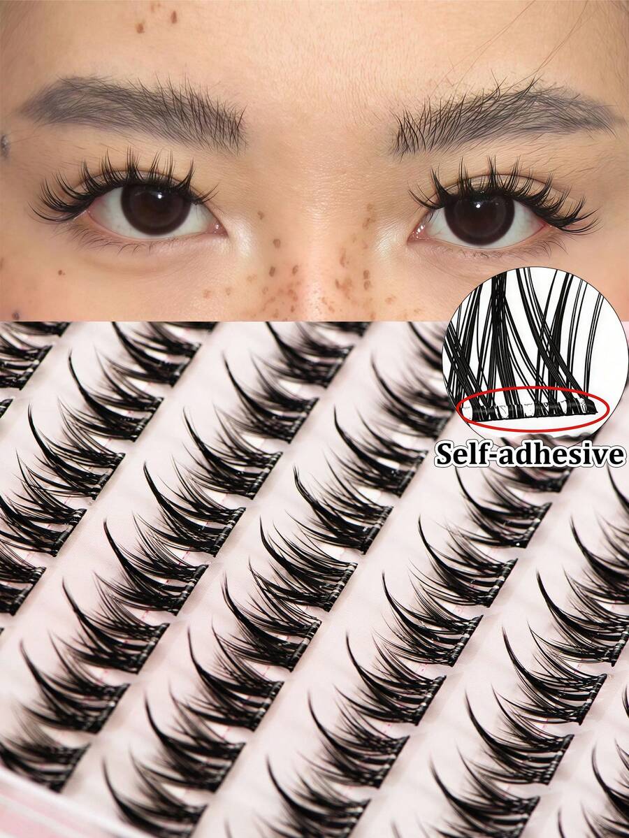 100 Clusters Glue-Free Puppy Style False Eyelashes, Korean & Japanese Style, C Curl, 8-12mm Mixed Length, Create Natural Puppy Eye Makeup, Glue-Free Application, DIY Customizable, Save Makeup Time, Soft Realistic Hair Bundles Lightweight Comfortable Fit To Eye Shape, Suitable For Beginners Easy To Use, Reusable, Perfect For Daily Outings, Dates, Travel, Parties And Holiday Makeup, Great Holiday Gift For Best Friend Or Girlfriend