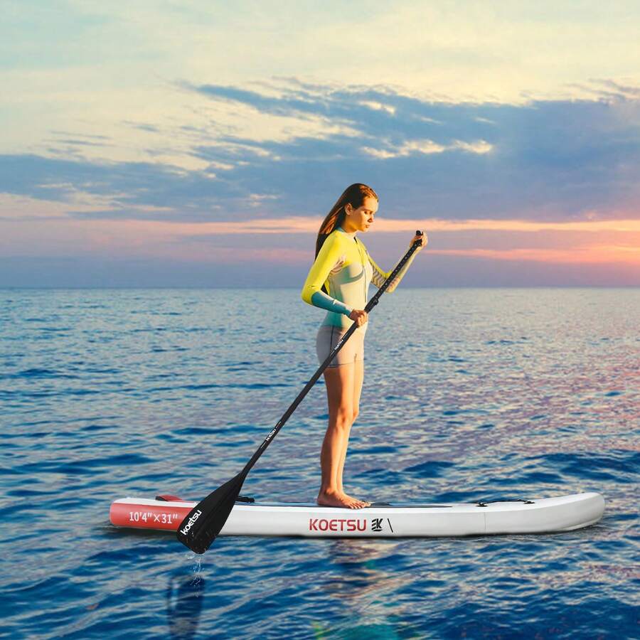 SHIOUCY Professional Inflatable Paddle Board, V-Shaped SUP Windsurf Board For Surfing Water Adventure Sports - White+Blue+Black - View 1