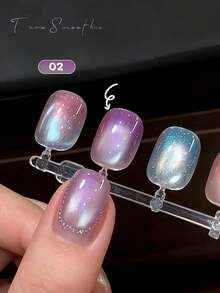 10ml Esmalte de uñas de gel ojo de gato Aurora Milkshake de verano popular y soñador 2026 nuevo efecto hielo transparente blanqueador sexy con cuentas de vidrio para arte de uñas - Multicolor - Ver 5