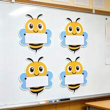 14pcs/Set Back To School Decorations, 12pcs Bee Paper Labels + 2pcs Durable Round Adhesive Stickers, Suitable For Classroom Bulletin Board, Locker, Desk Name Tag Decoration - Multicolor - View 5