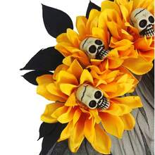 Halloween Party Costume Witch Mesh Headband Skull Buckle European American Ghost Festival Artificial Flower Headpiece - Multicolor - View 12