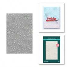 3D Embossing Folder 5.5"X8.5" - Flurry Of Snowflakes - As Pic - View 3