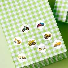 500PCS(1 Roll) 1 Inch Cartoon Car Stickers Suitable For Teachers, Adults, Parents, Classroom, School, Work, Study, Training, Back, First Day Of School - Multicolor - View 3