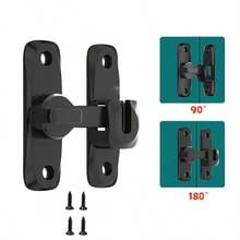 1pc 90°/180° Adjustable Sliding Bolt Lock,Easy Installation Lever Lock With Keyless Entry And Emergency Backup, Reinforced Durable Design For Office, Hotel, Garage Doors,Portable Door Lock, Home Security Door Lock, Security Door Handle, Front Door L - Multicolor - View 9