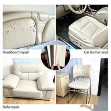 One-Piece Leather Repair Tape, Self-Adhesive Leather Patch, Suitable For Sofas, Benches, Furniture, Car Seats, Etc., Leather Repair Kit, Self-Adhesive Leather Rejuvenator, Can Be Cut To Size - Off-white - View 4