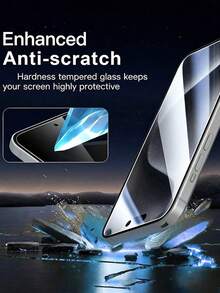 6pcs Privacy Tempered Glass Screen Protector, Full Screen Protection, Anti-Scratch, Effective Anti-Peeping, Protect Screen Information From Leaking, Flat Fit Without Edge Lifting, Compatible With IPhone 17E/17 Pro Max/16 Pro Max/15 Pro Max/14 Pro Max/13 Pro Max/12 Pro Max/11 Pro Max/17 Pro/16 Pro/15/14/13/12/11 And Other Series. - Black - View 8