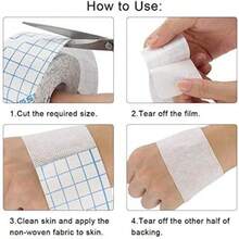 1/3/4 Rolls Breathable Non-Woven Mesh Adhesive Tape, Strong Pressure-Sensitive Dressing Tape, Multiple Sizes, Suitable For First Aid Kits - Breathable Adhesive Tape - View 4