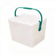 Nevera portátil de espuma, baúl de hielo ligero y aislado, cubo térmico de mano para camping y picnics. - Verde - Ver 6
