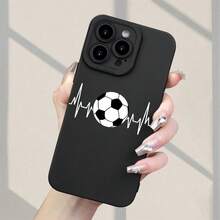 Phone Case - Phone Case With Innovative ECG Football Design, Suitable For IPhone 11, 12, 13, 14, 15 Pro Max, 12 Pro Max, 13 Pro Max, 14 Pro Max, XR, 15, 15 Pro, 16, 16 Pro, 16 Pro Max, 17, 17 Pro, 17 Air, 17 Pro Max, New Christmas  Phone Case 2025 - Clear - View 1