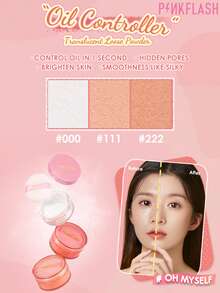 PINKFLASH 6g Bedak Tabur Semi-Transparan Pengontrol Minyak, Tahan Keringat, Tahan Lembap, Anti Noda Masker, Tahan Air, Anti Luntur, Tekstur Ringan Seperti Awan, Bernapas dan Tidak Menyumbat - #111 - View 7