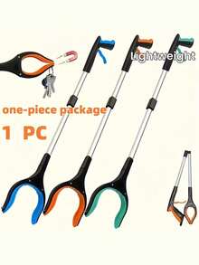 Foldable Extra Long Reach Grabber With Rotating Claw, Suitable For Elderly And People With Limited Mobility, Multi-Functional Household Grabber Tool For Picking Up Keys, Trash And Books, Suitable For Outdoor Sports Enthusiasts - Multicolor - View 3