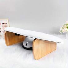 Butterfly Slanted Nail Art Armrest, Double-Sided PU Arm Support, Comfortable Nail Desk Stand, White/Black Striped Armrest, Pink Nail Artist Arm Support, Multi-Functional Hand Support, Suitable For Nail Salon And Home Use Comfortable Support - White - View 5