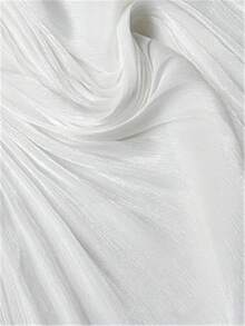 HHMC Shimmering Striped Crinkled Organza, Lightweight Soft Drape, White/Pink Available, 50cm/1/3/5 Yards, Suitable For Dress Outer Layer, Shawl, Wedding Decoration, Backdrop And Romantic Handmade Projects - Multicolor - View 11