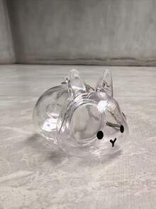 1 pieza Soporte de almacenamiento de pelo de conejo transparente con llavero, colgante conmemorativo de colección de pelo de mascota con forma de conejo - Multicolor - Ver 13