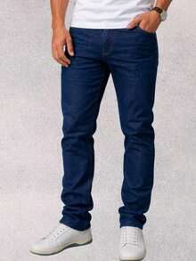 Men's Jeans With 2% Elastane, Offering Comfort And Quality, In Dark Blue, Sizes 36 To 48. - 1- Pantalones azul oscuro - Ver 3