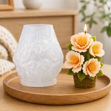 3D Woven Rattan-Style Flower Basket & Hibiscus Potted Plant Silicone Candle Mold – Reusable Silicone Mold For Candles And Resin; Suitable For Handmade Soap Making, Weddings, Mother's Day, And Home Decor - A - View 6