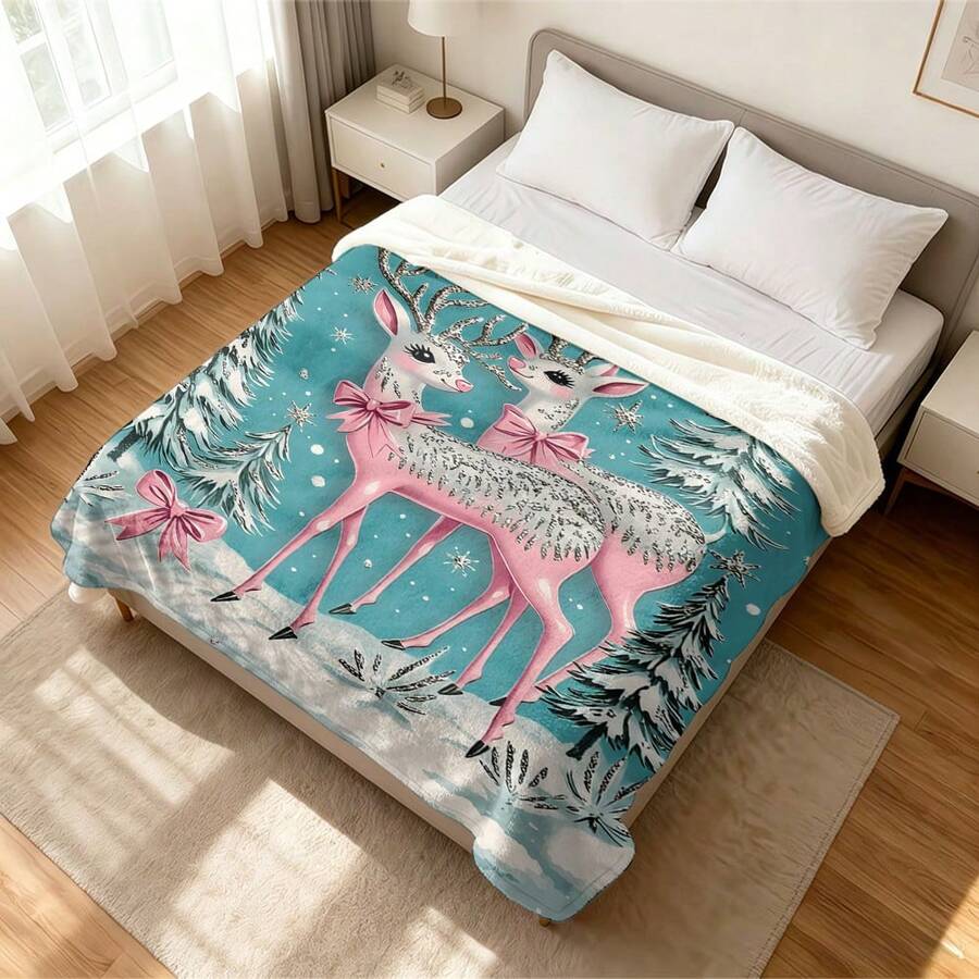 1PC Flannel Blanket, Summer Blanket, Bed Blanket , Blankets For Camping, Blanket For Beach, Throw Blanket, Multi-Use Blanket Soft , Cooling Blanket - Style Z - View 1