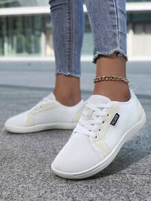 Women's Minimalist Barefoot Shoes | Zero Drop Sole | Wide Width Fashion Sneaker - White - View 2