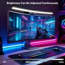USB RGB Screen Light Bar, Curved Screen Compatible Monitor Hanging Lamp, Dimmable Eye-Care LED Desk Light For Gaming Working Studying Reading Office Computer Lighting - one-size - View 8