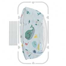 Foldable Portable Bathtub With Ocean-Themed Texture • Inflatable Lumbar Support Pillow • Lightweight Collapsible Design For Soaking & Showering • Easy Snap-Together Assembly • Compact When Folded – Ideal For Apartments, Dorms, RVs & Travel • Non-Slip - 120x55x50cm - View 11